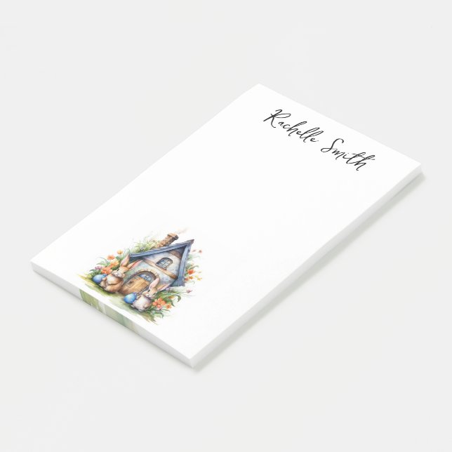 Easter Bunnies House Post-it Notes (Angled)
