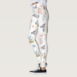 Easter bunnies pattern leggings