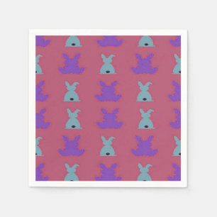 easter bunnies pattern napkin
