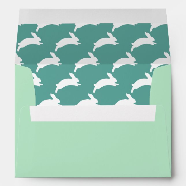 Easter Bunnies & Spring Green Envelopes (Back (Bottom))