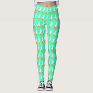 Easter Bunnies with Basket of Eggs Leggings
