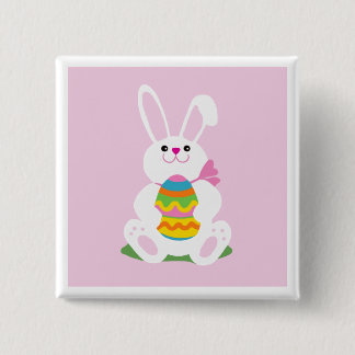 Easter Bunny 15 Cm Square Badge