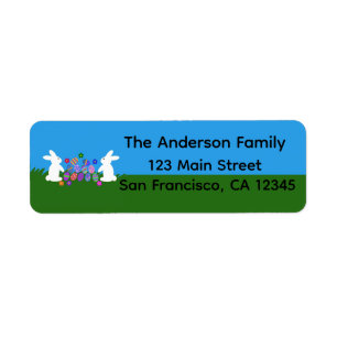 Easter Bunny #1 Return Address Labels