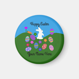 Easter Bunny #3 Round Magnet 