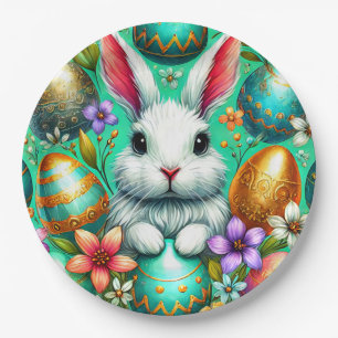 EASTER BUNNY 3D ~ Alcohol Inks ~  Paper Plate