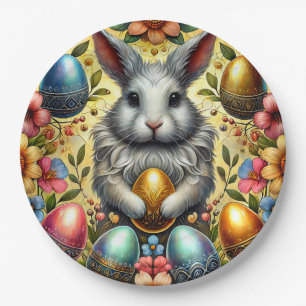 EASTER BUNNY 3D ~ Alcohol Inks ~  Paper Plate