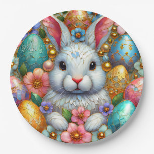 EASTER BUNNY 3D ~ Alcohol Inks ~  Paper Plate