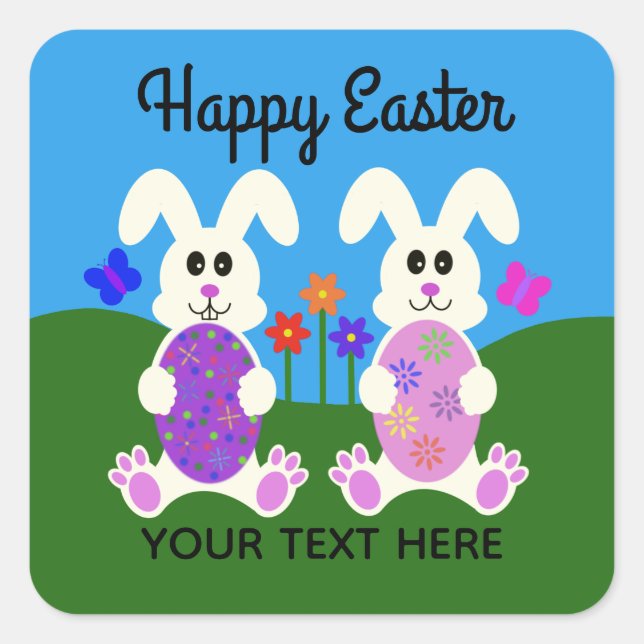 Easter Bunny #4-2 Stickers (Front)