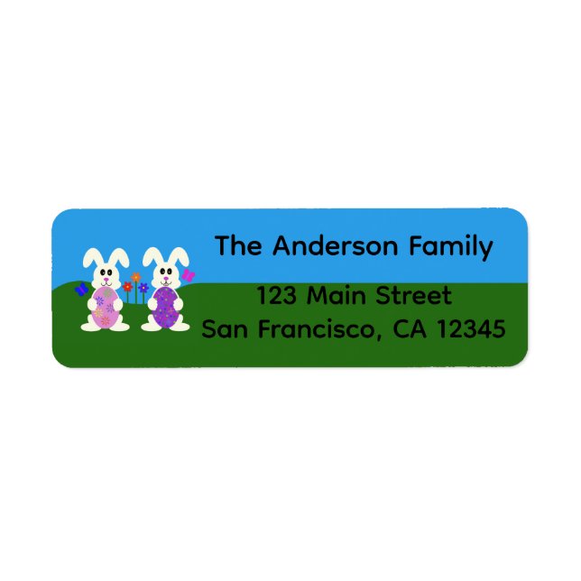 Easter Bunny #5 Return Address Labels (Front)