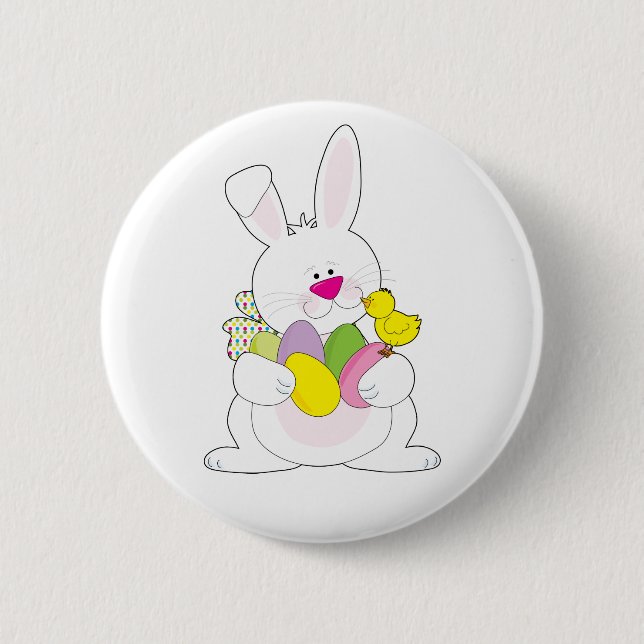 Easter Bunny 6 Cm Round Badge (Front)