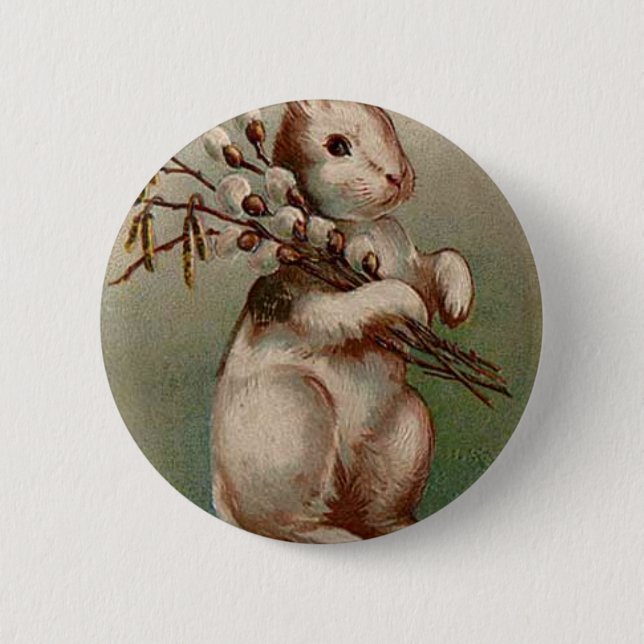 EASTER Bunny 6 Cm Round Badge (Front)