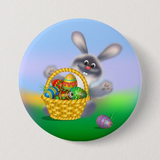 Easter Bunny 7.5 Cm Round Badge (Front)