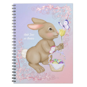 Easter Bunny and Basket Notebook