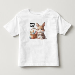 Easter Bunny and Basket of Eggs Toddler T-Shirt