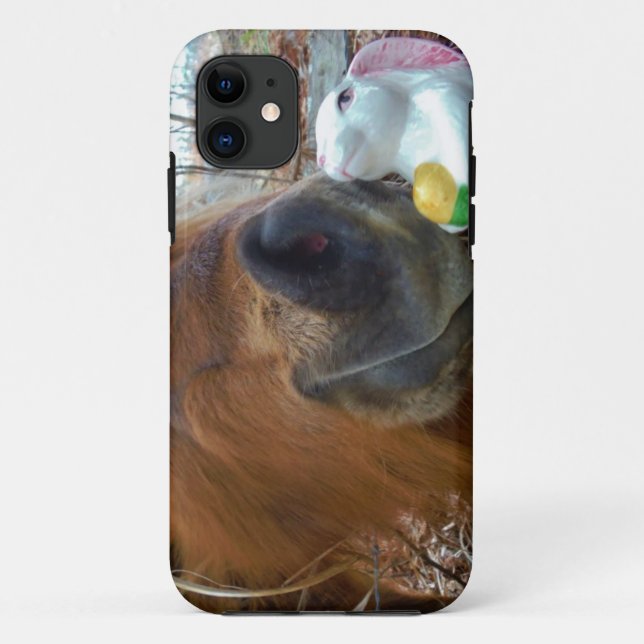 Easter Bunny and Brown horse Case-Mate iPhone Case (Back)