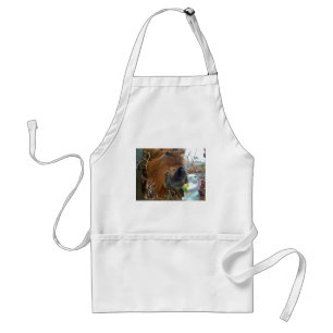 Easter Bunny and Brown horse Standard Apron