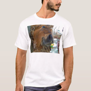 Easter Bunny and Brown horse T-Shirt