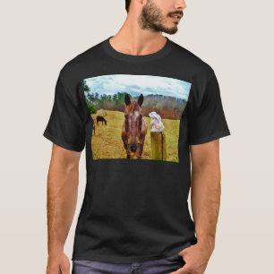Easter Bunny and Brown horse T-Shirt