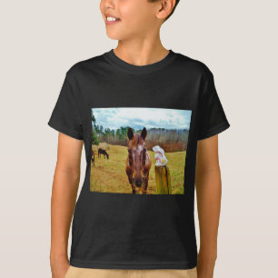 Easter Bunny and Brown horse T-Shirt