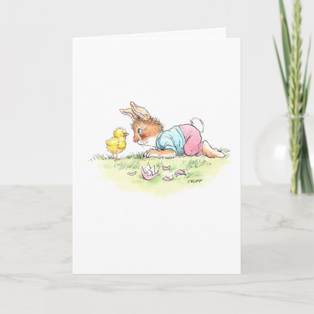 Easter Bunny and Chick Card (Front)