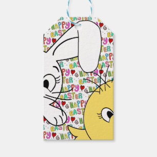 Easter bunny and chick gift tags