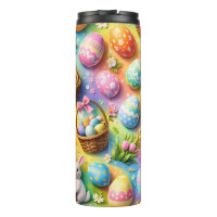 Easter bunny and colourful egg pattern