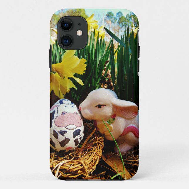 Easter Bunny and cow egg Case-Mate iPhone Case (Back)