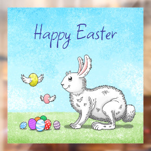 Easter Bunny and Easter Eggs Window Cling