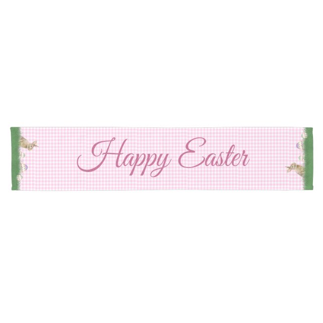 Easter Bunny and Eggs in Grass  Short Table Runner (Horizontal)