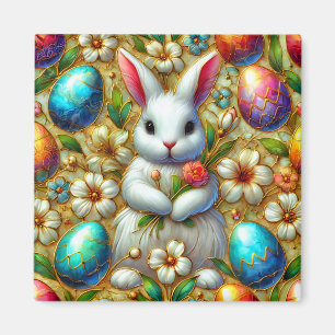 ~ Easter Bunny and Eggs ~  Magnet