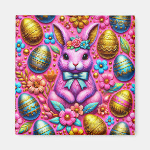 ~ Easter Bunny and Eggs ~ Magnet