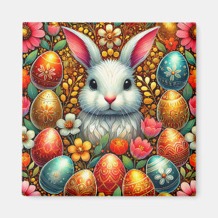 ~ Easter Bunny and Eggs ~  Magnet