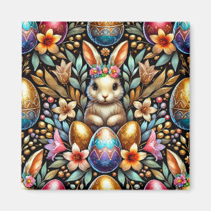 ~ Easter Bunny and Eggs ~  Magnet