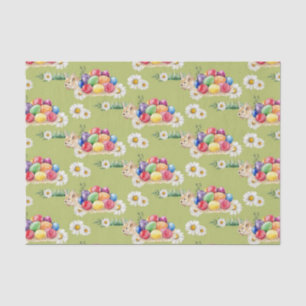 Easter bunny and eggs party pattern tissue tissue paper