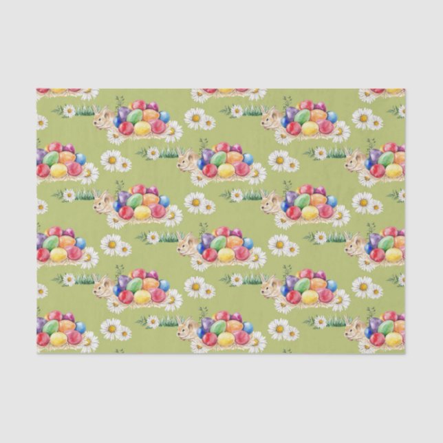 Easter bunny and eggs party pattern tissue tissue paper (Front)