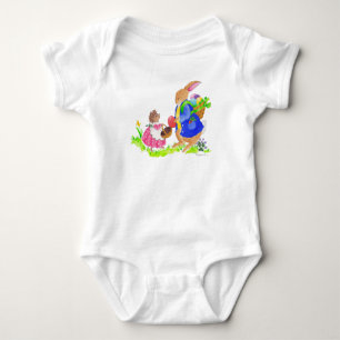 Easter bunny and Heddy hedgehog Baby Bodysuit