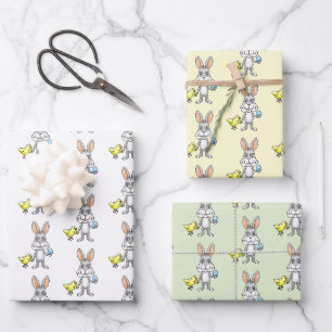 Easter Bunny and the Chicken are best friends Wrapping Paper Sheet