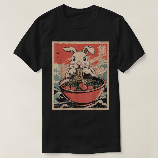 Easter Bunny Anime Ra Japanese Kawaii Rabbit T-Shirt (Design Front)