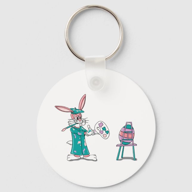 Easter Bunny Artist Key Ring (Front)