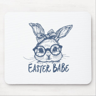 Easter Bunny Babe Happy Easter Day Mouse Mat