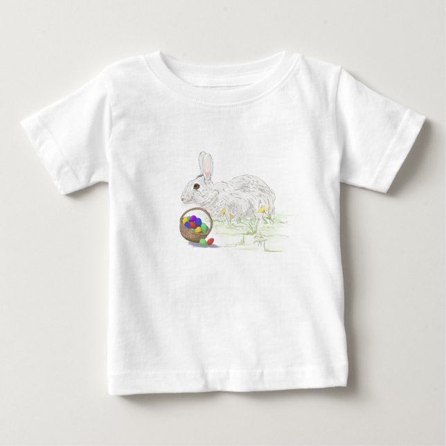 Easter bunny baby fine t shirt (Front)