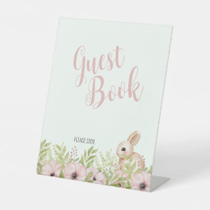 Easter Bunny Baby Shower Guest Book Sign
