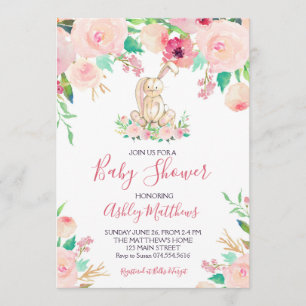 easter Bunny Baby shower Invitation Shower