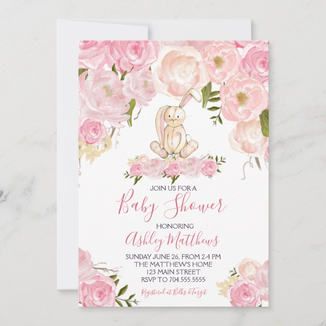 easter Bunny Baby shower Invitation Shower (Front)
