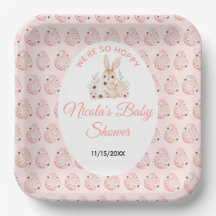 Easter Bunny Baby Shower Paper Plate
