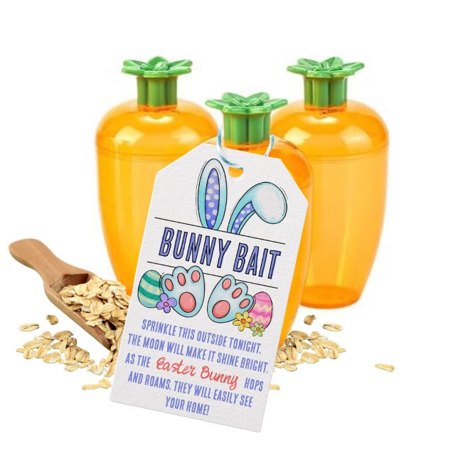 Easter Bunny Bait Blue Gift Tags (Creator Uploaded)