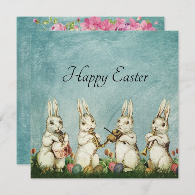 Easter Bunny Band Card Personalise Text (Front/Back)