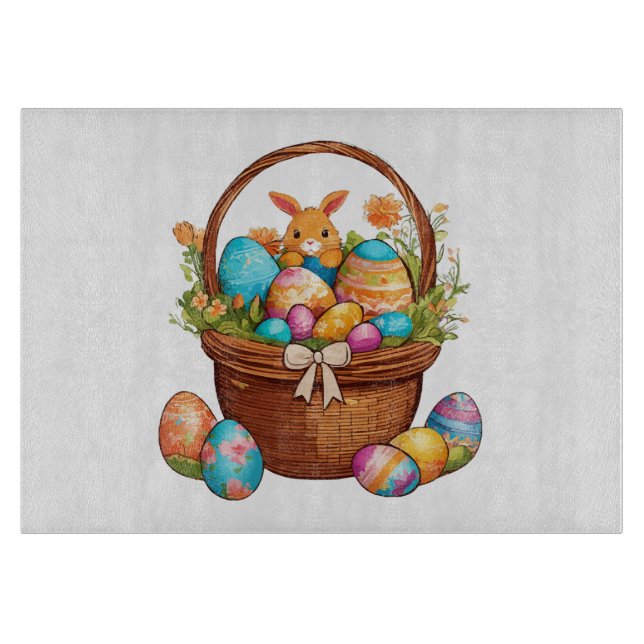 Easter Bunny Basket Cutting Board (Front)