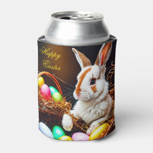 Easter Bunny Basket & Eggs Can Cooler