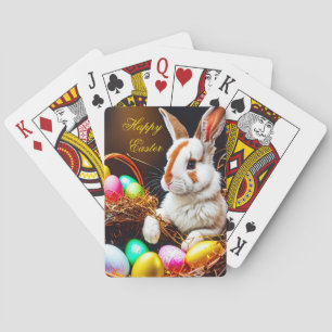 Easter Bunny Basket & Eggs  Playing Cards